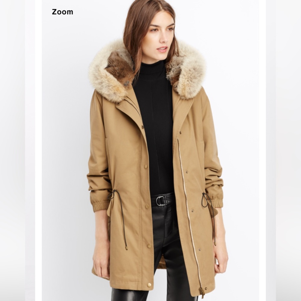 Vince rabbit fur parka